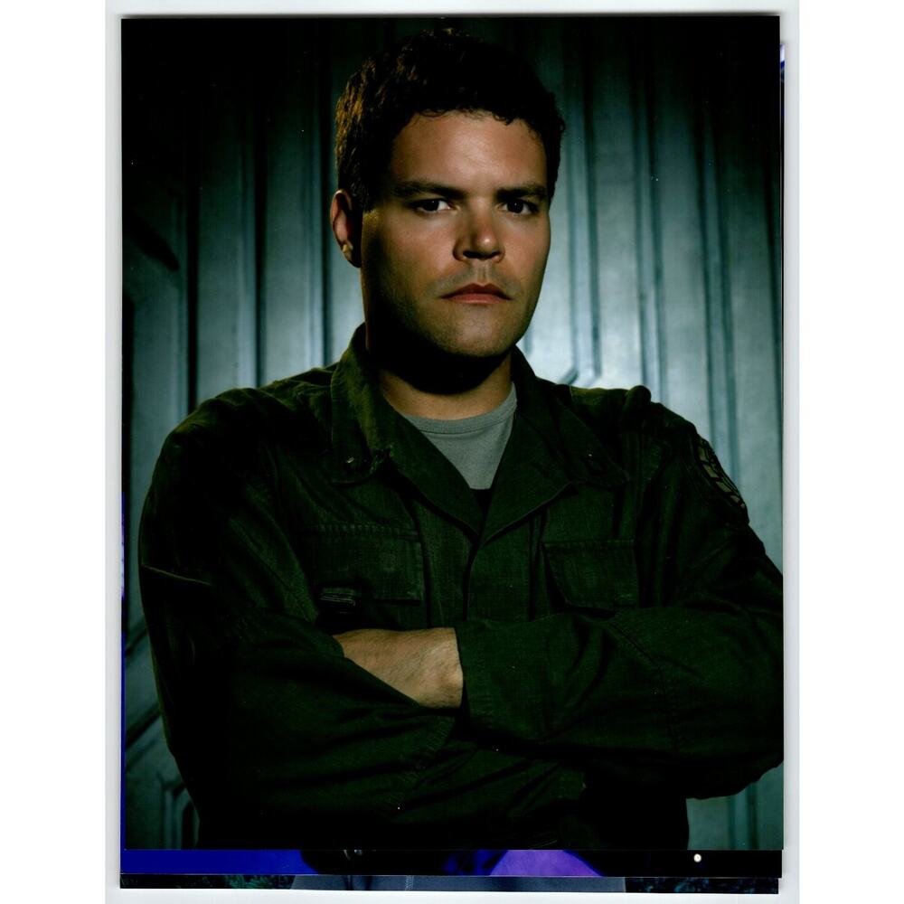 1990s Military Press Photo Portrait of Soldier in Uniform